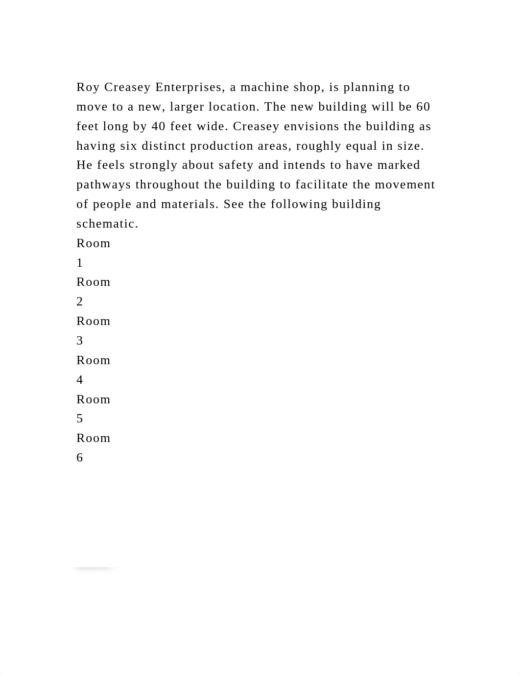 Roy Creasey Enterprises, a machine shop, is planning to move to a ne.docx_dz61qhrcc0y_page2