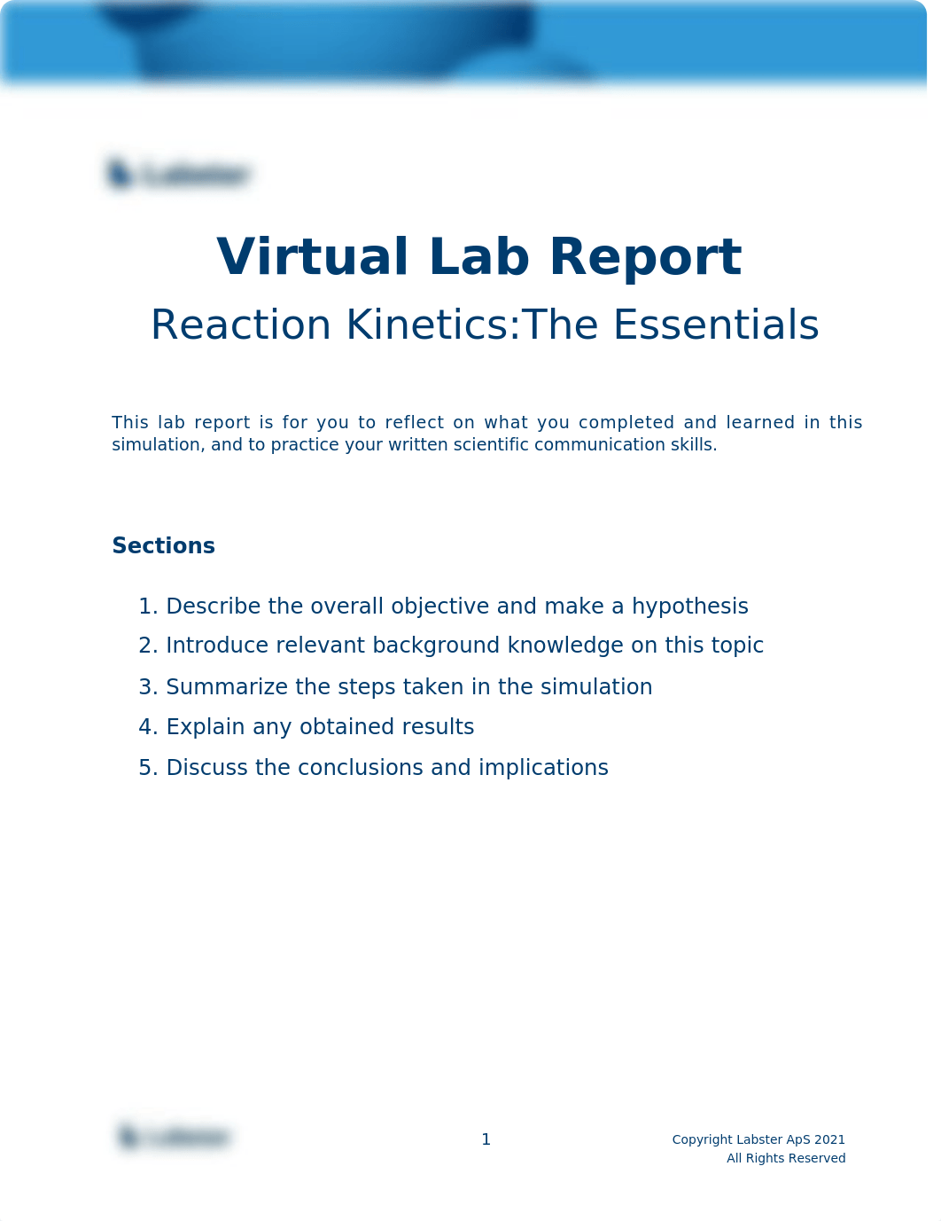 Labster Reaction Kinetics Lab Report.docx_dz65cvc53k6_page1