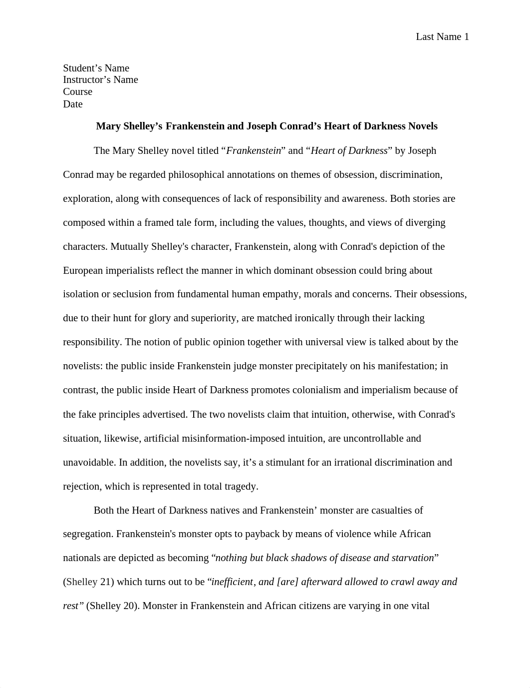 Comparison between Mary Shelley's Frankenstein and Joseph Conrad's Heart of Darkness Novels.docx_dz6b42m6wig_page1