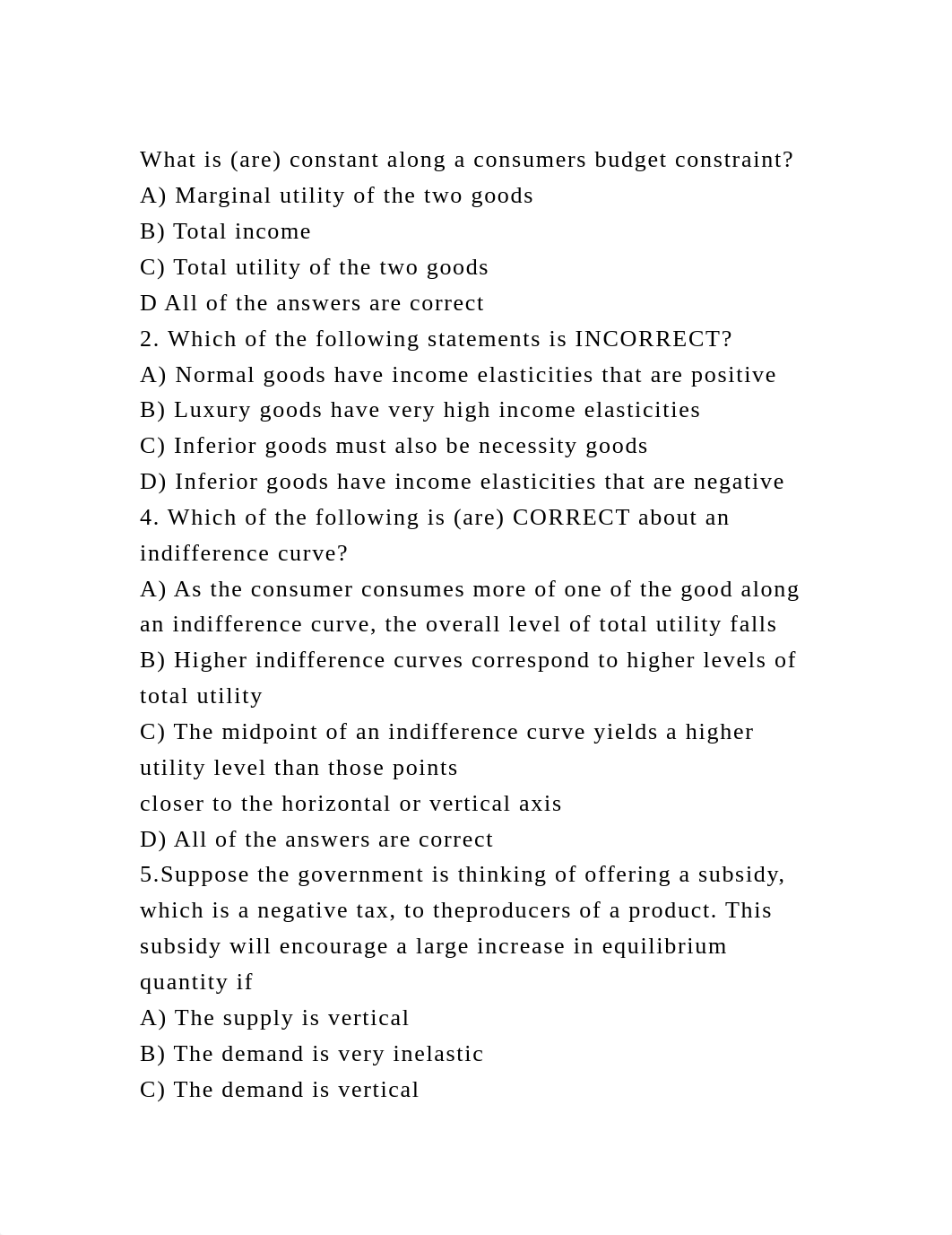 What is (are) constant along a consumers budget constraintA) Marg.docx_dz6ogtswn8z_page2