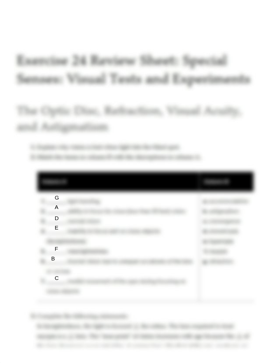 Ex24 Review sheet - Special Senses - Visual Tests and Experiments (1).pdf_dz6p987jqyp_page1