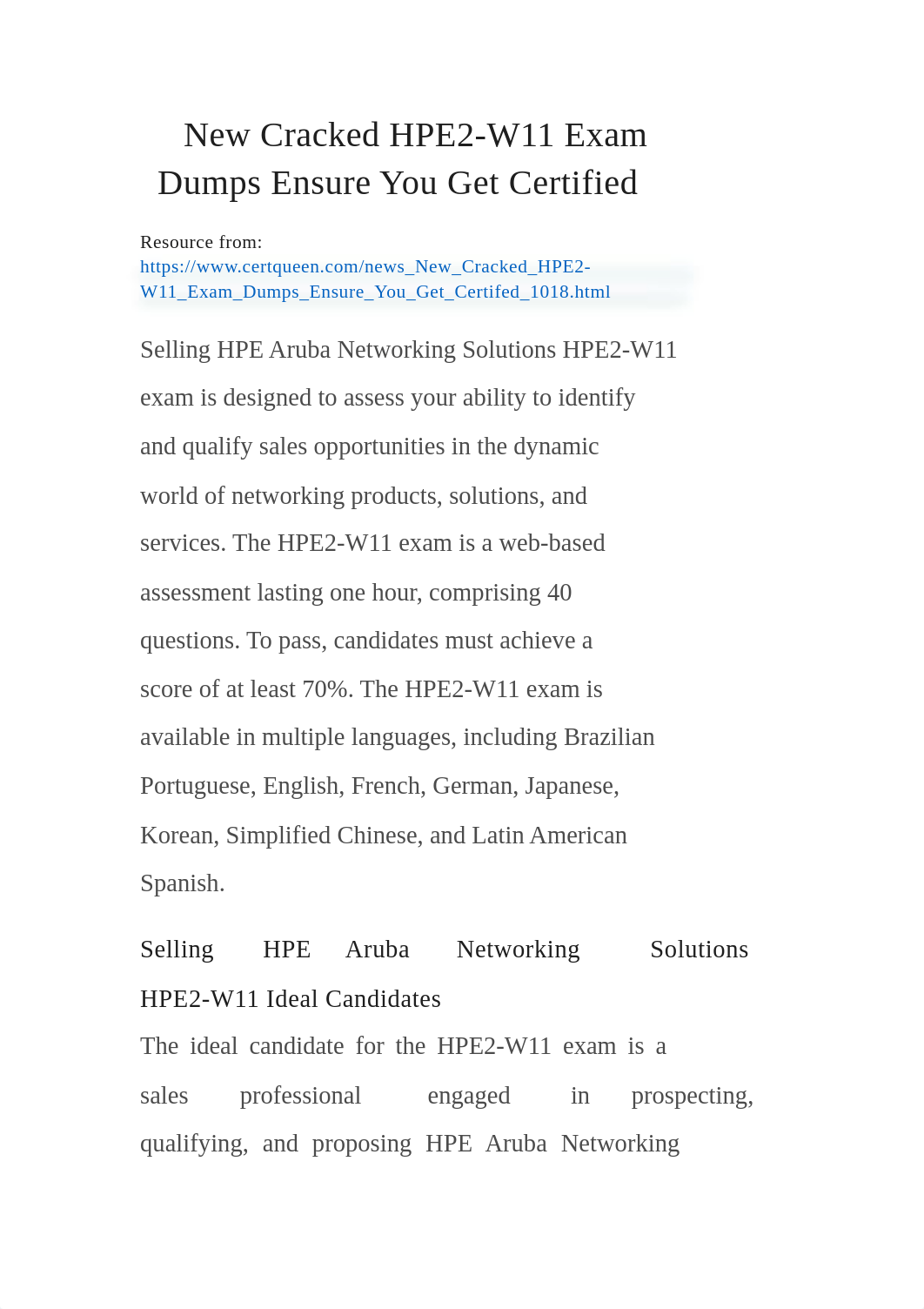 New Cracked HPE2-W11 Exam Dumps Ensure You Get Certifed.pdf_dz6x0obtd7w_page1