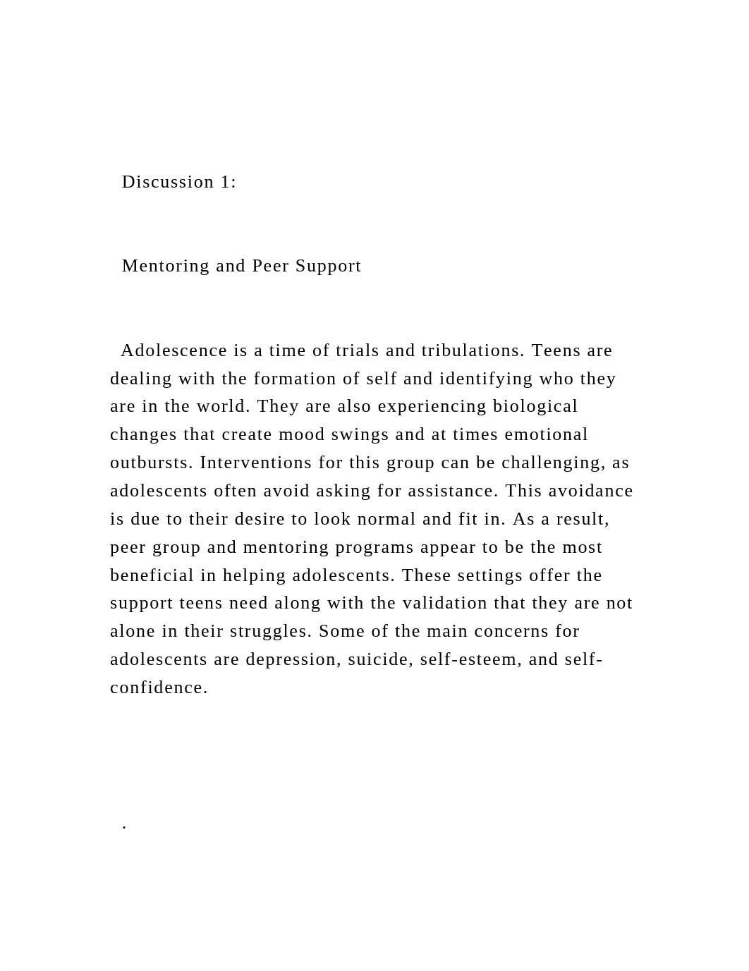 Discussion 1    Mentoring and Peer Support   Adolescen.docx_dz7b3s4spkj_page2