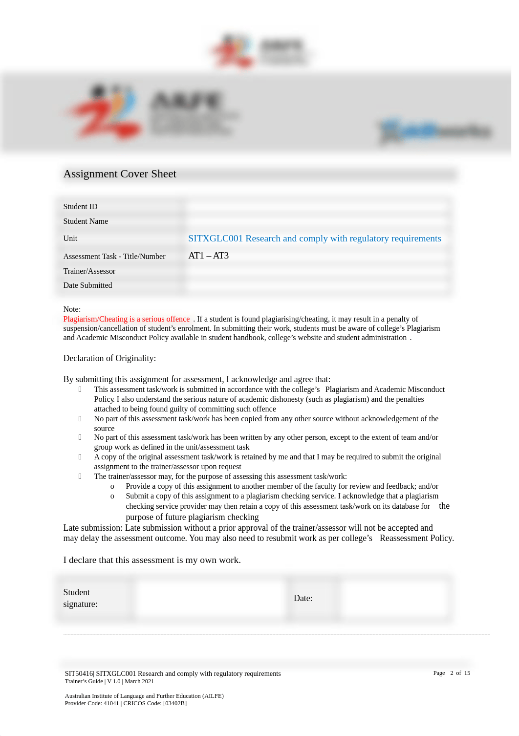 SITXGLC001_Asignment Cover Sheet_(student name).docx_dz7l4nb8iwt_page2