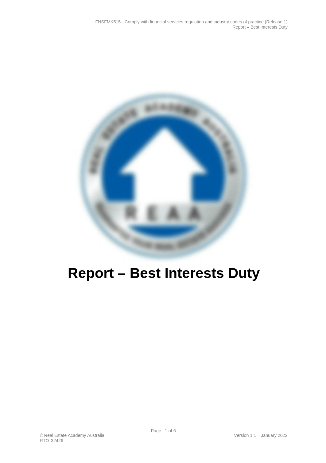 FNSFMK515 - Report - Best Interests Duty v1.0.docx_dz897eyc2e5_page1