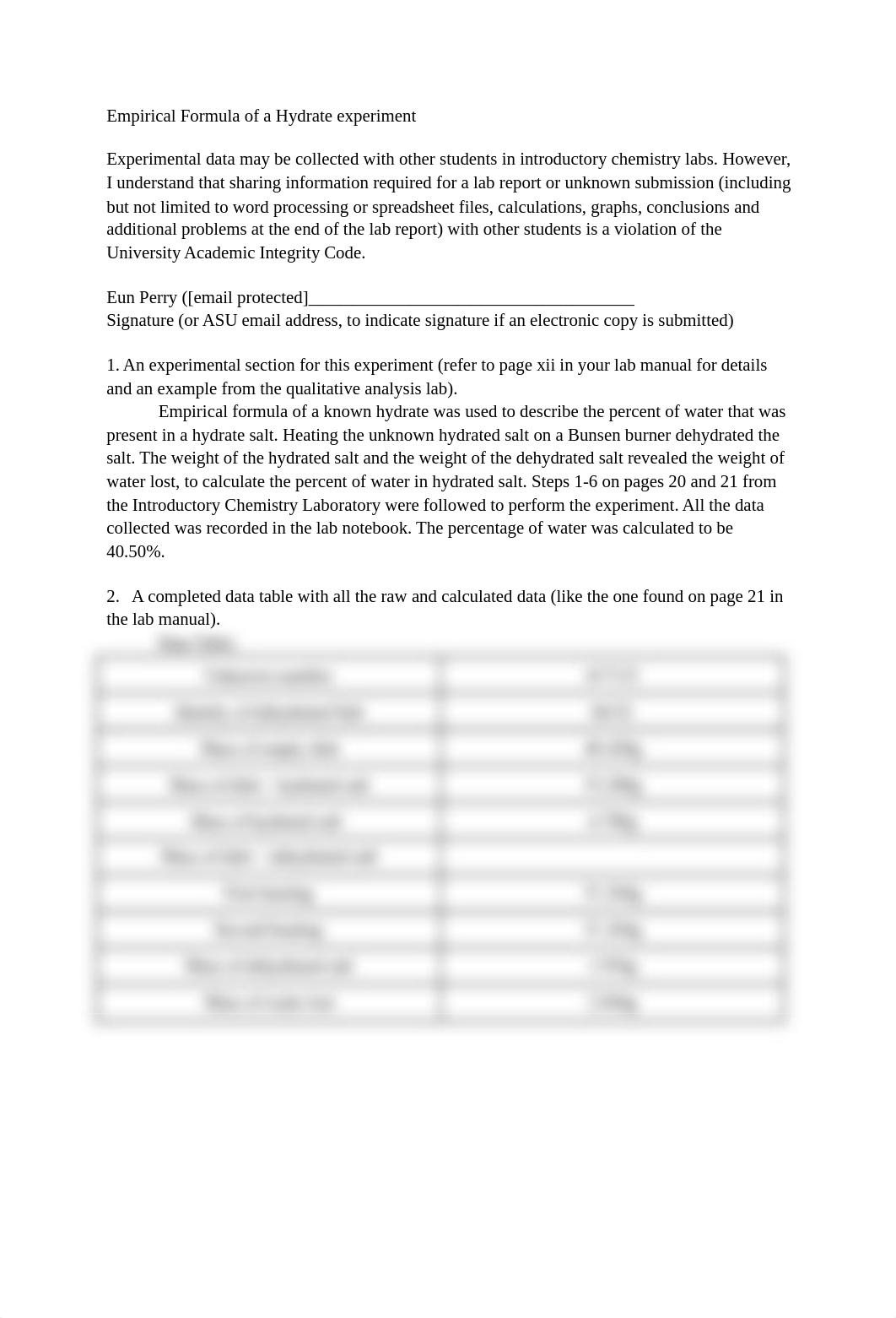 Empirical Formula of a Hydrate Lab Report.docx_dz8a7cu1dz7_page1