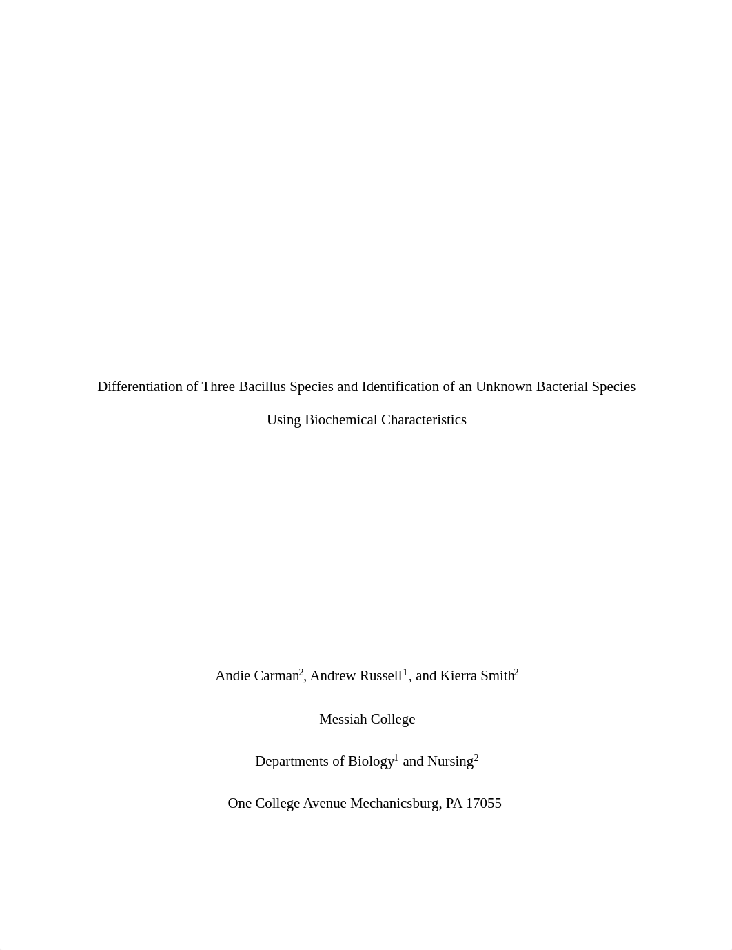 Differentiation of Three Bacillus Species and Identification of an Unknown Bacterial Species.pdf_dz8xj0ejgdg_page1