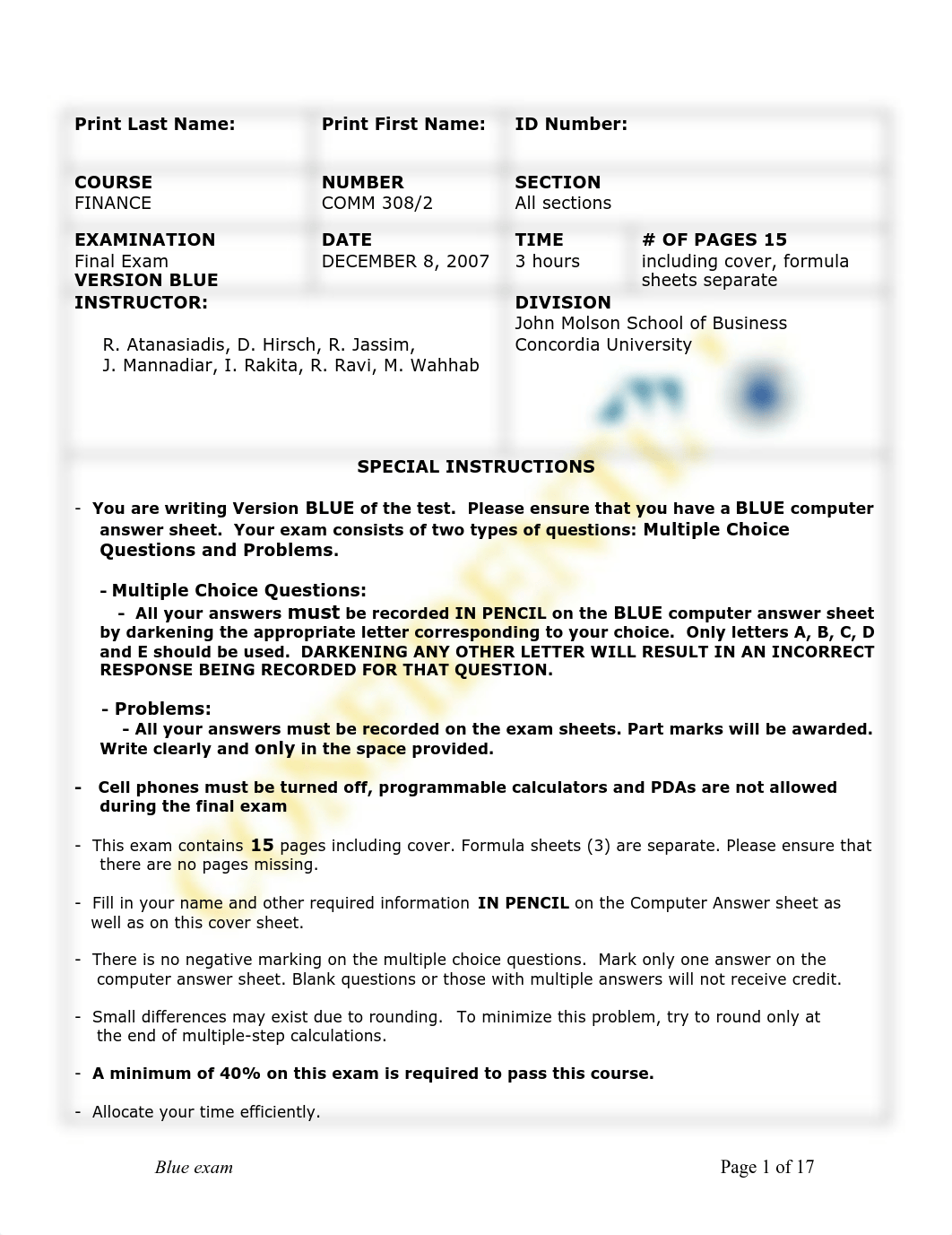 01 Comm 308 Final Exam (Fall 2007) Solutions_dz8y8s2d16b_page1