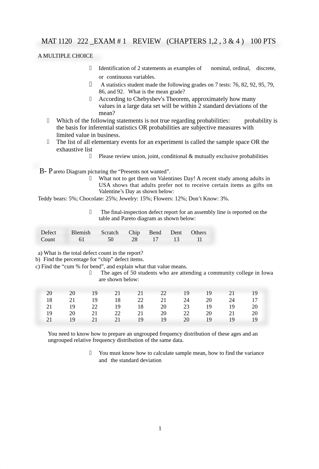 MAT 1120 _EXAM # 1  REVIEW  (CHAPTERS 1,2 ,3 & 4 ).docx_dz99q6jvznr_page1