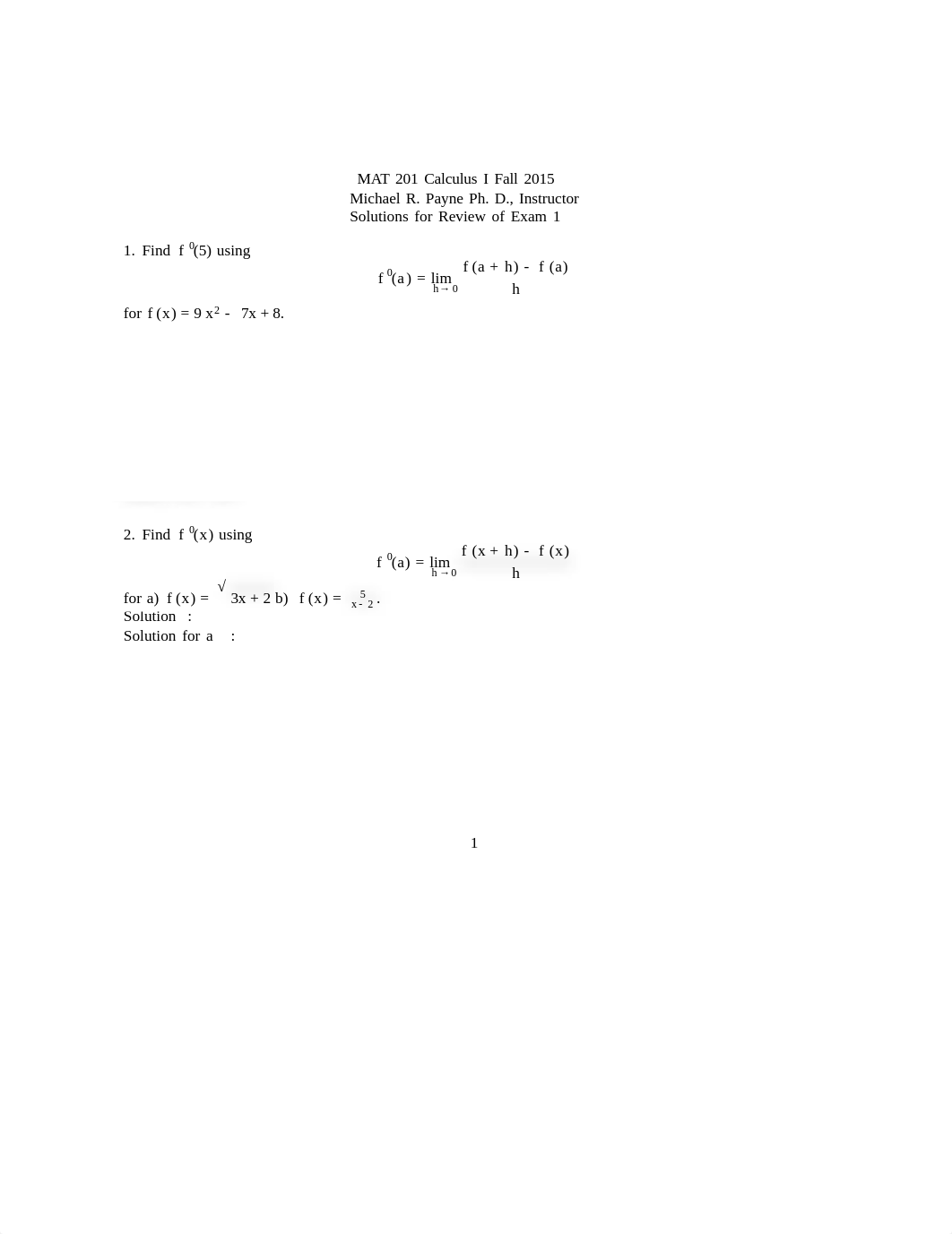 solution exam 2 review math 201.pdf_dz9n6msojmx_page1