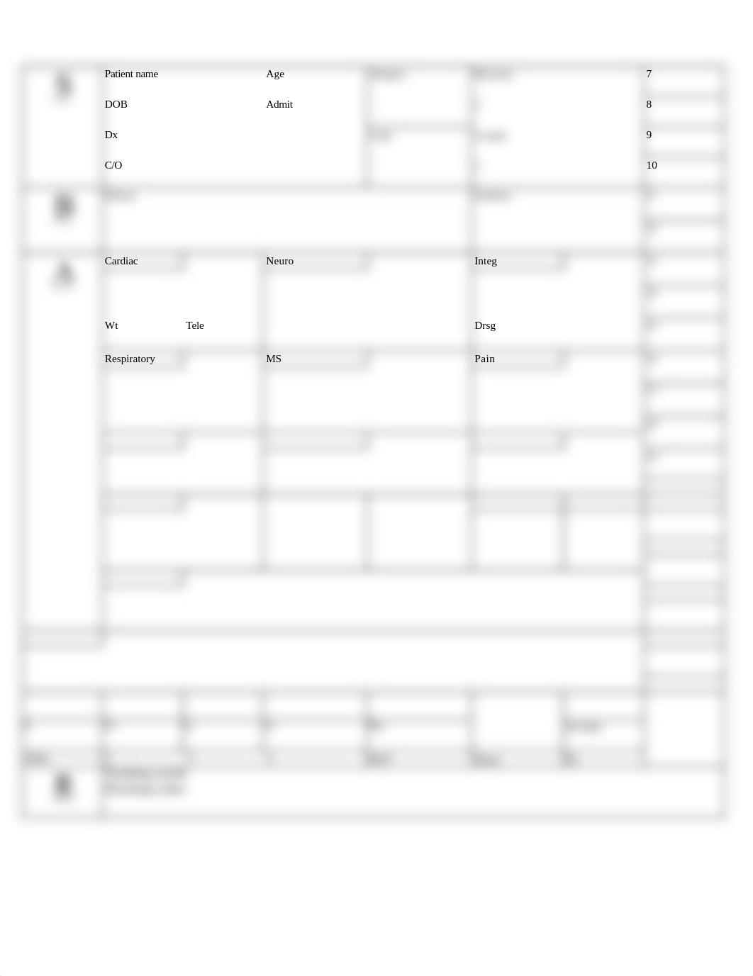 SBAR Report Sheet Editable excel.pdf_dzachvo5dri_page1