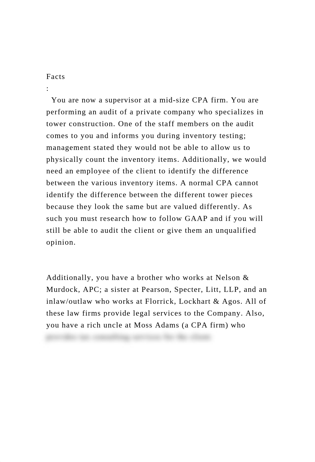 Facts  You are now a supervisor at a mid-size CPA firm.  Yo.docx_dzah6druay4_page2