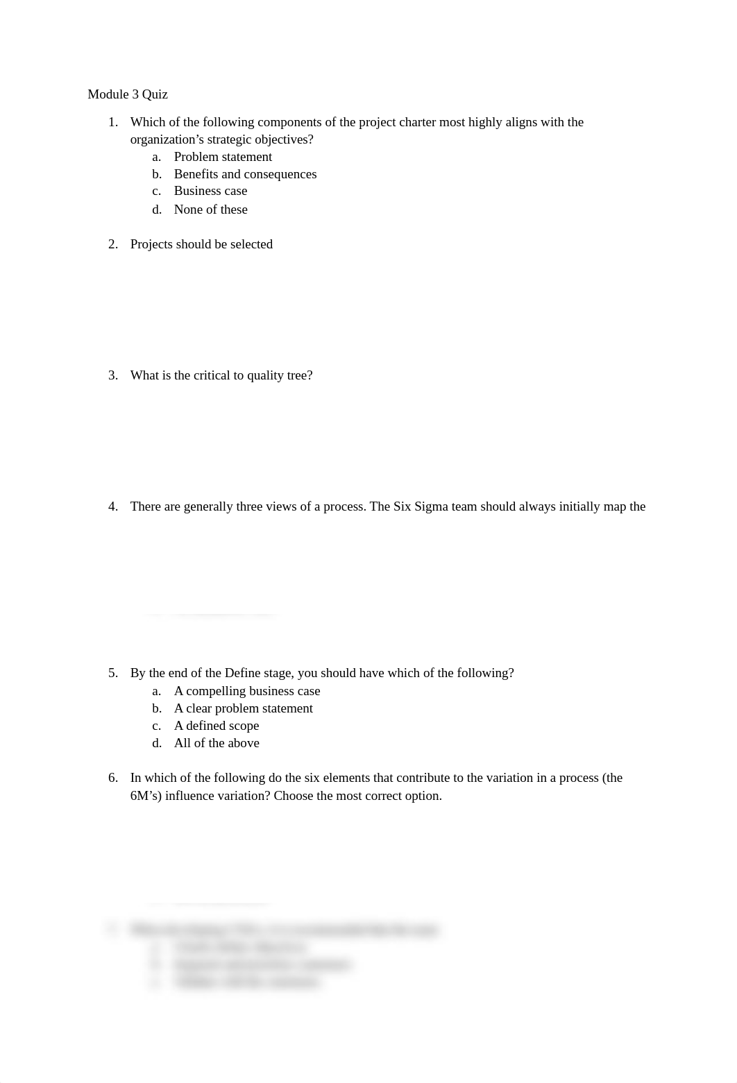 Six Sigma Green Belt - Quiz 2 (Module 3).docx_dzahnkwearp_page1