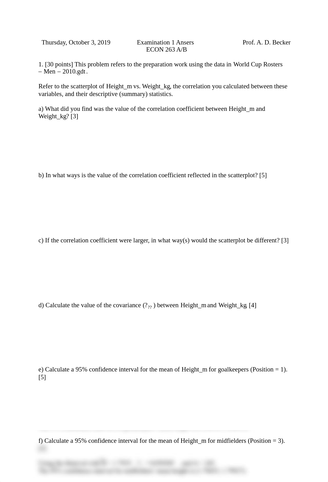 Midterm Exam 1 Answers - Econ 263 - Fall 2019.pdf_dzb3hx101zp_page1