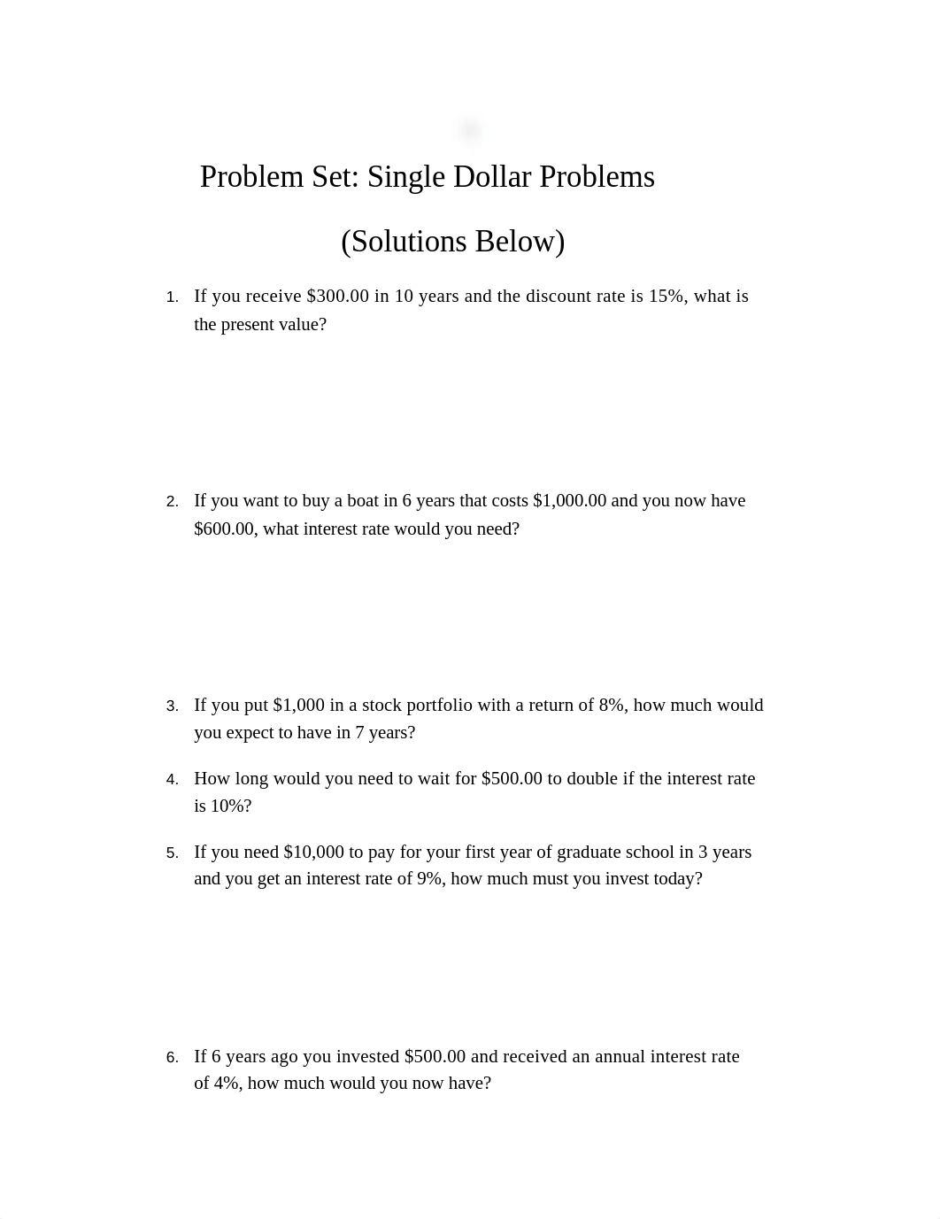 Problem Set-Single Dollar Problems_dzbc0mnd09g_page1