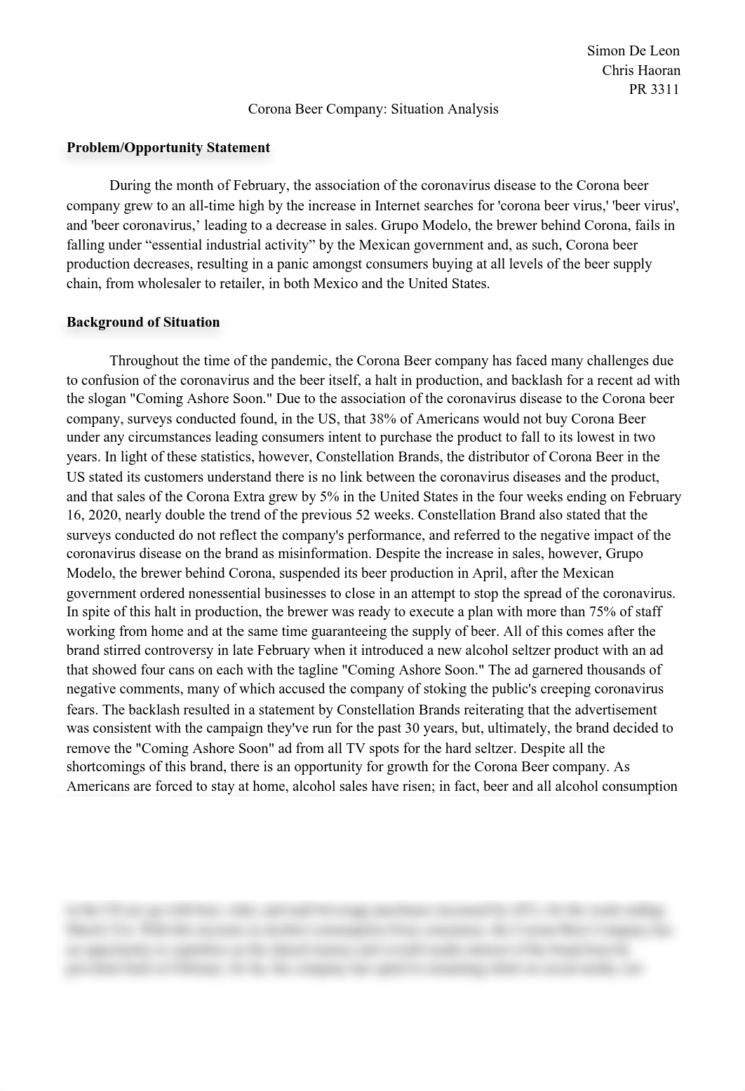 Corona Beer Company Situation Analysis.pdf_dzbfi6efyru_page1