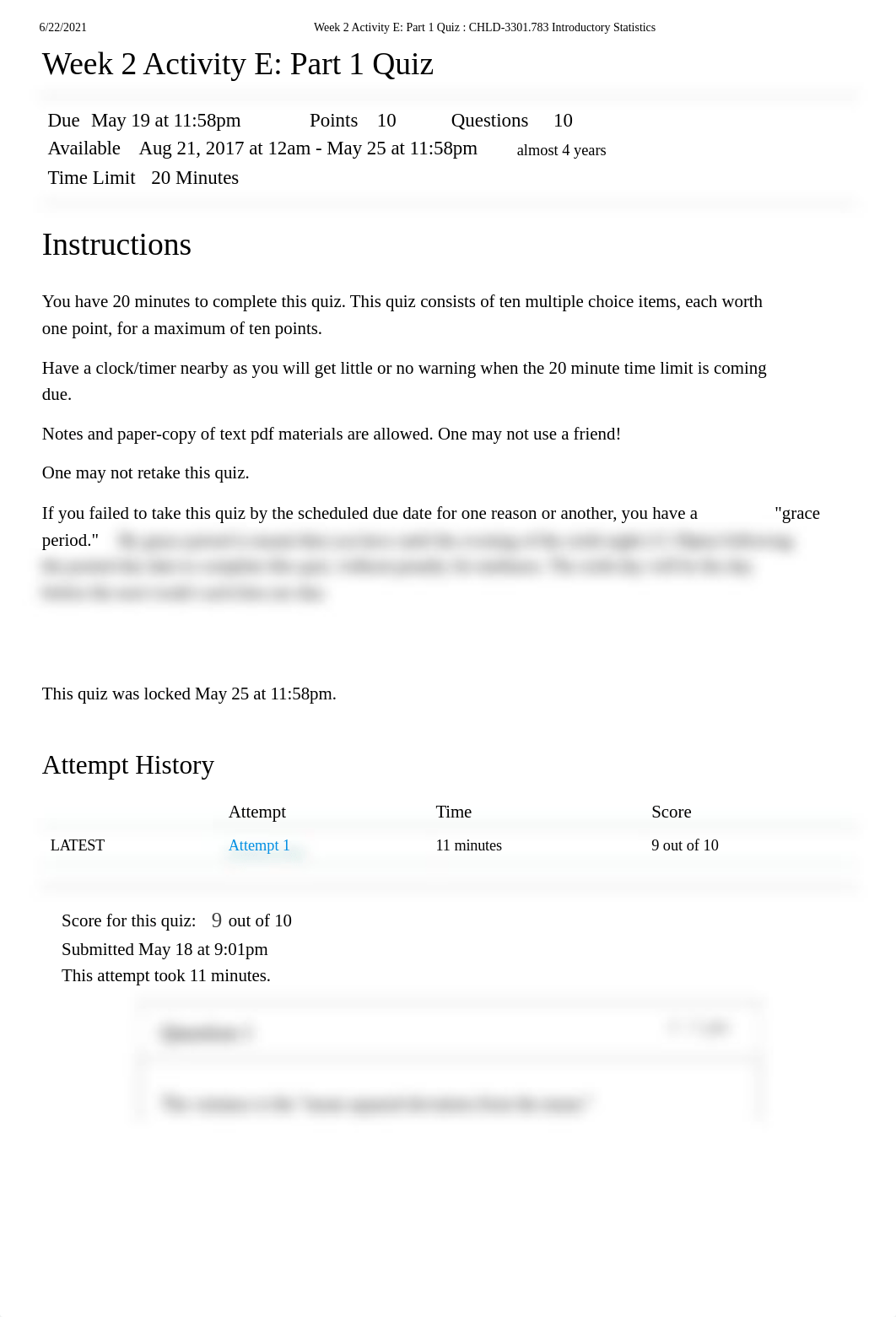 Week 2 Activity E_ Part 1 Quiz _ CHLD-3301.783 Introductory Statistics.pdf_dzbfkojvn9k_page1