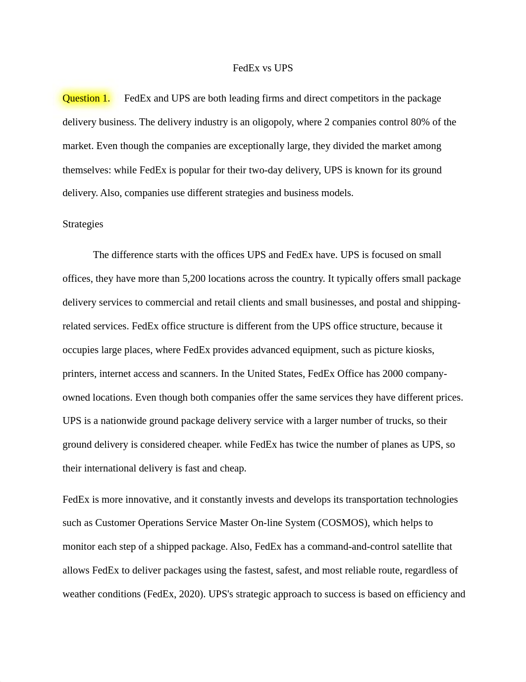 The Battle for Value (2016) FedEx  versus UPS.docx_dzbtmcms3av_page1