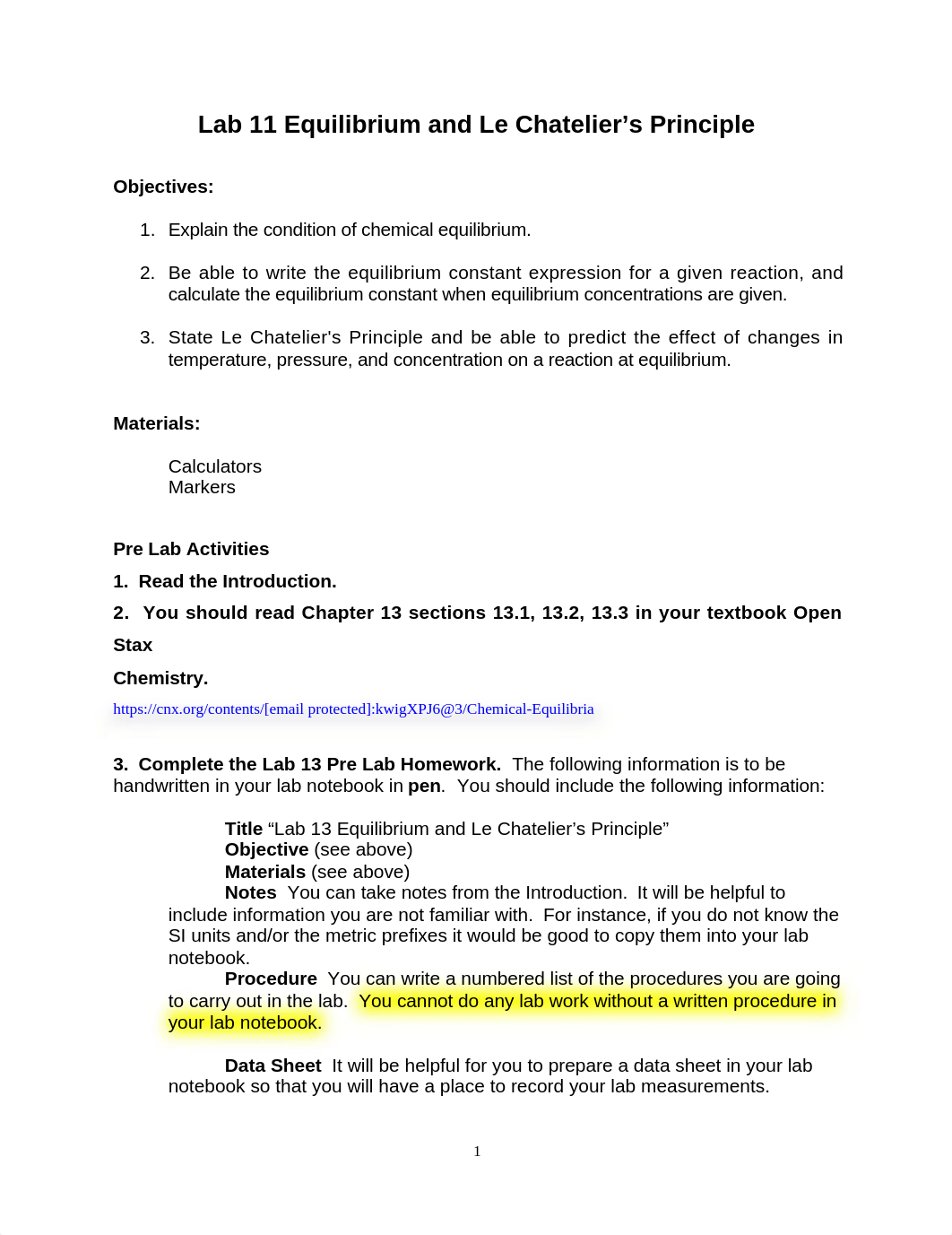 Chem 103 Lab 11 Equilibrium and Le Chatelier's Principle (1).docx_dzbu3359vqu_page1