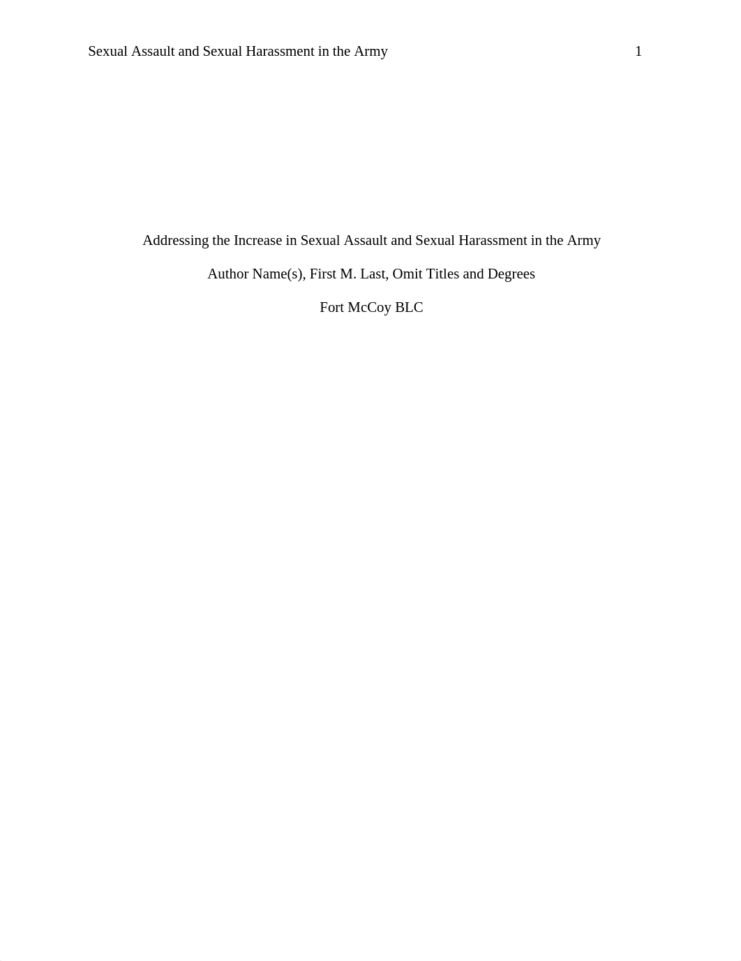 Addressing the Increase in Sexual Assault and Sexual Harassment in the Army.docx_dzbv7vf0w5u_page1