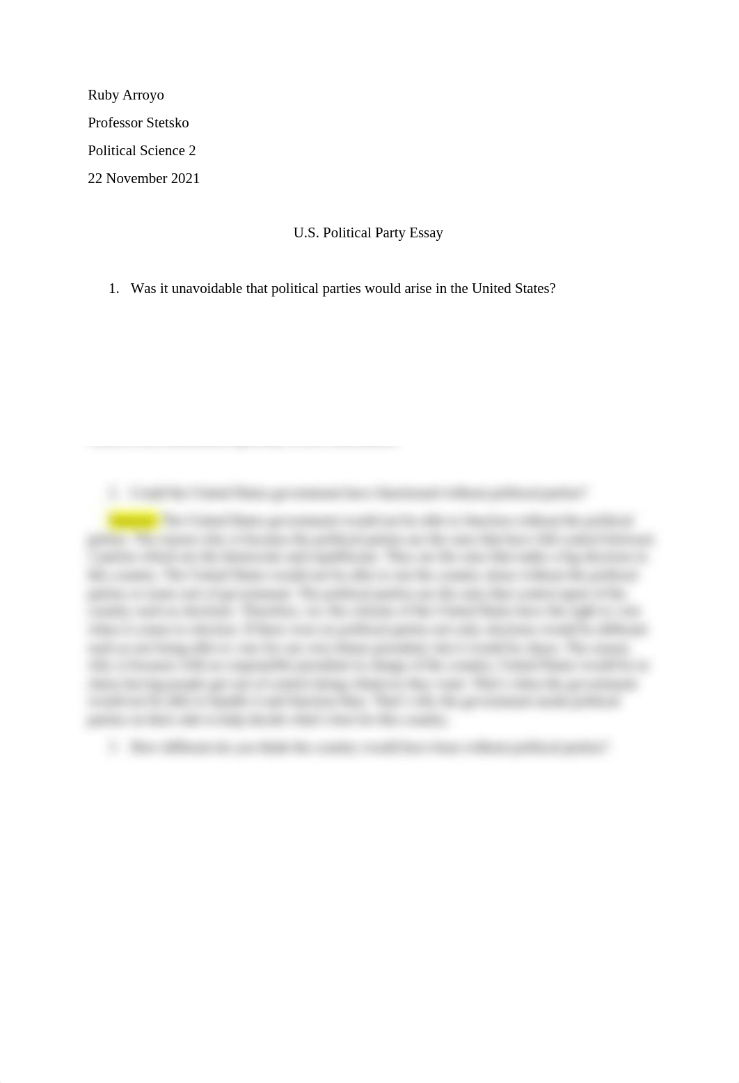 U.S. Political Party Essay-Ruby Arroyo.docx_dzc0v6dq663_page1