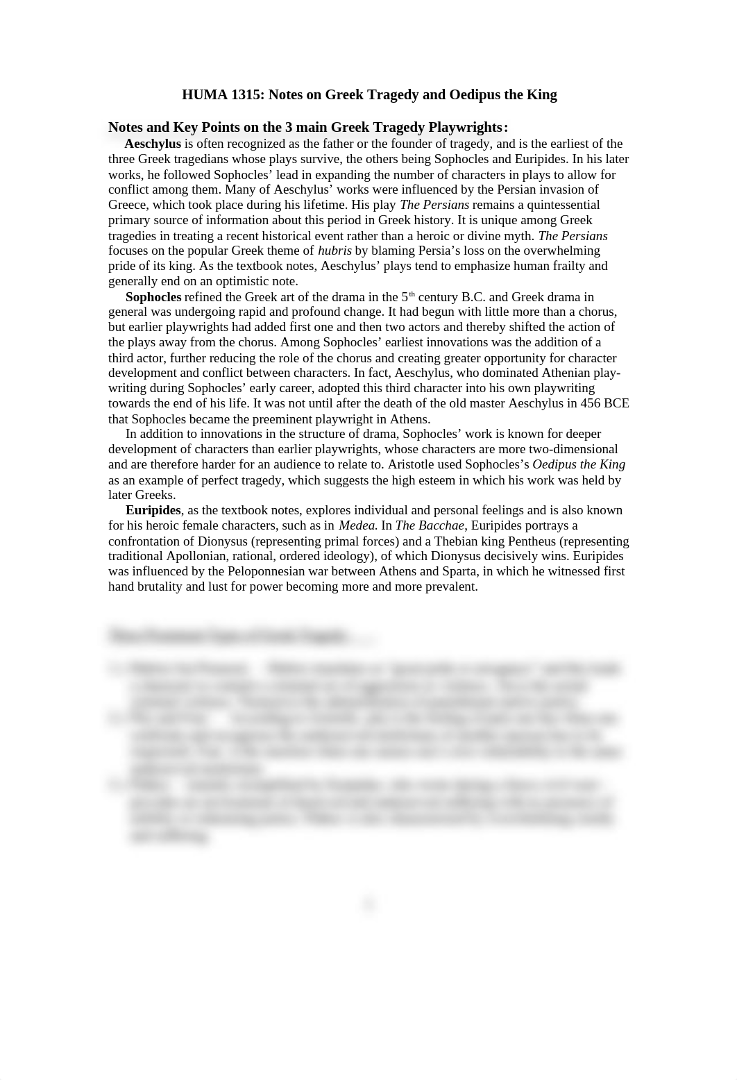 HUMA 1315 Greek Tragedy and Oedipus the King(2).doc_dzcfespyeu1_page1