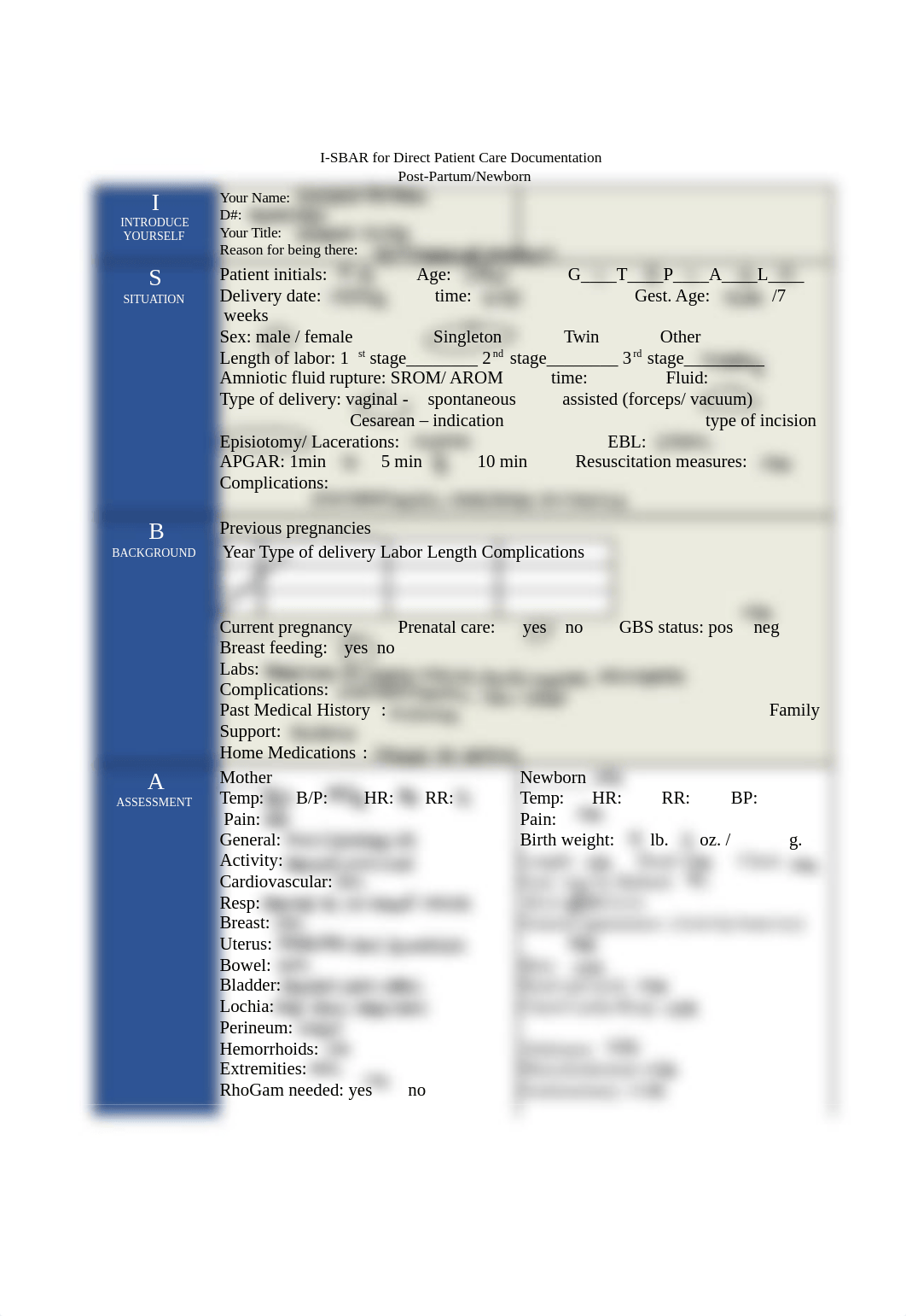 ISBAR NR327 Postpartum Hemorrhage 2.pdf_dzcjlxqr5wh_page1