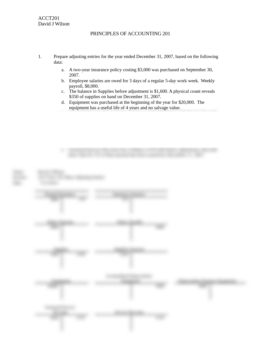 ACCT201 - Ch3 - More Adjusting entries - David J Wilson_dzclj9td30z_page1