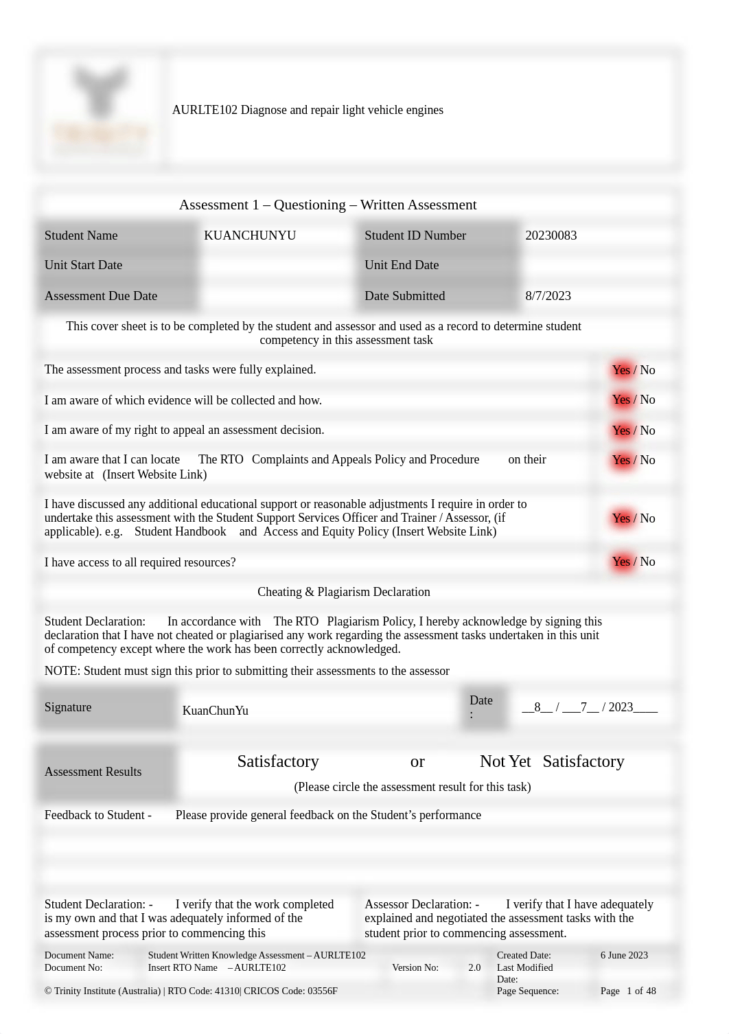 AURLTE102_Written Knowledge Questioning_Assessment Task1_V2.docx_dzclofle7c1_page1