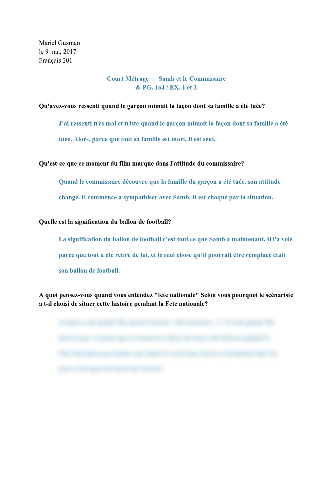 Français 201 _ Court Métrage — Samb et le Commissaire & PG. 164 _ EX. 1 et 2_dzcmhuialur_page1