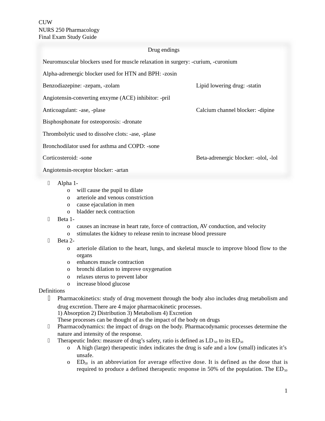 Final Exam Study Guide pharm (1)_dzcz3eknbkf_page1