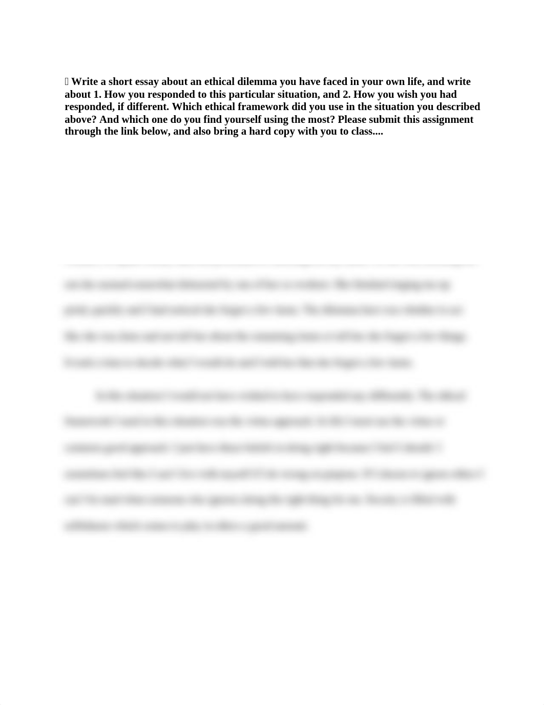 Write a short essay about an ethical dilemma you have faced in your own life.docx_dzdi8wg143v_page1