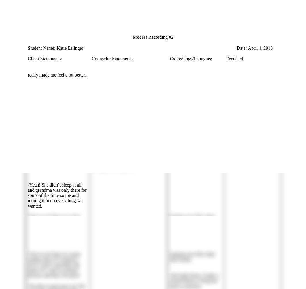 SWK Process Recording Study Guide Exam 2_dzdkfgn8fu5_page1