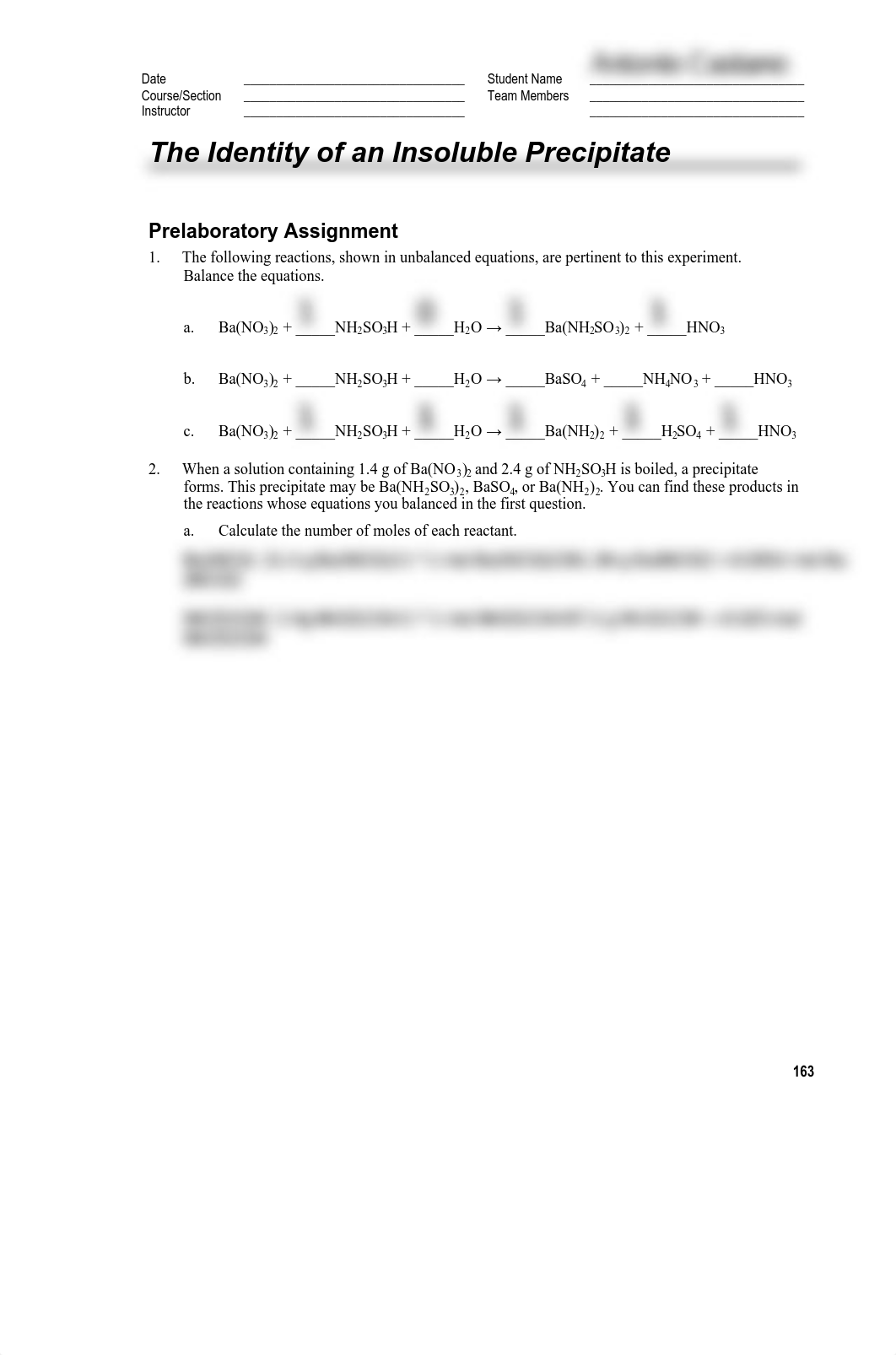 CHEM 1111 - EXP 9 A - The Identity of an Insoluble Precipitate (FILLABLE ONLINE) (2).pdf_dzdz42msc7j_page1