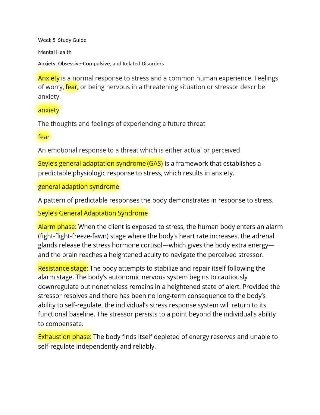 Week 5  Study Guide Mental Health .docx_dzew75cut0z_page1