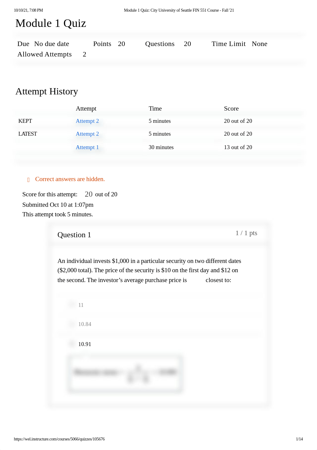 Module 1 Quiz_ City University of Seattle FIN 551 Course - Fall '21.pdf_dzf5460qkmd_page1