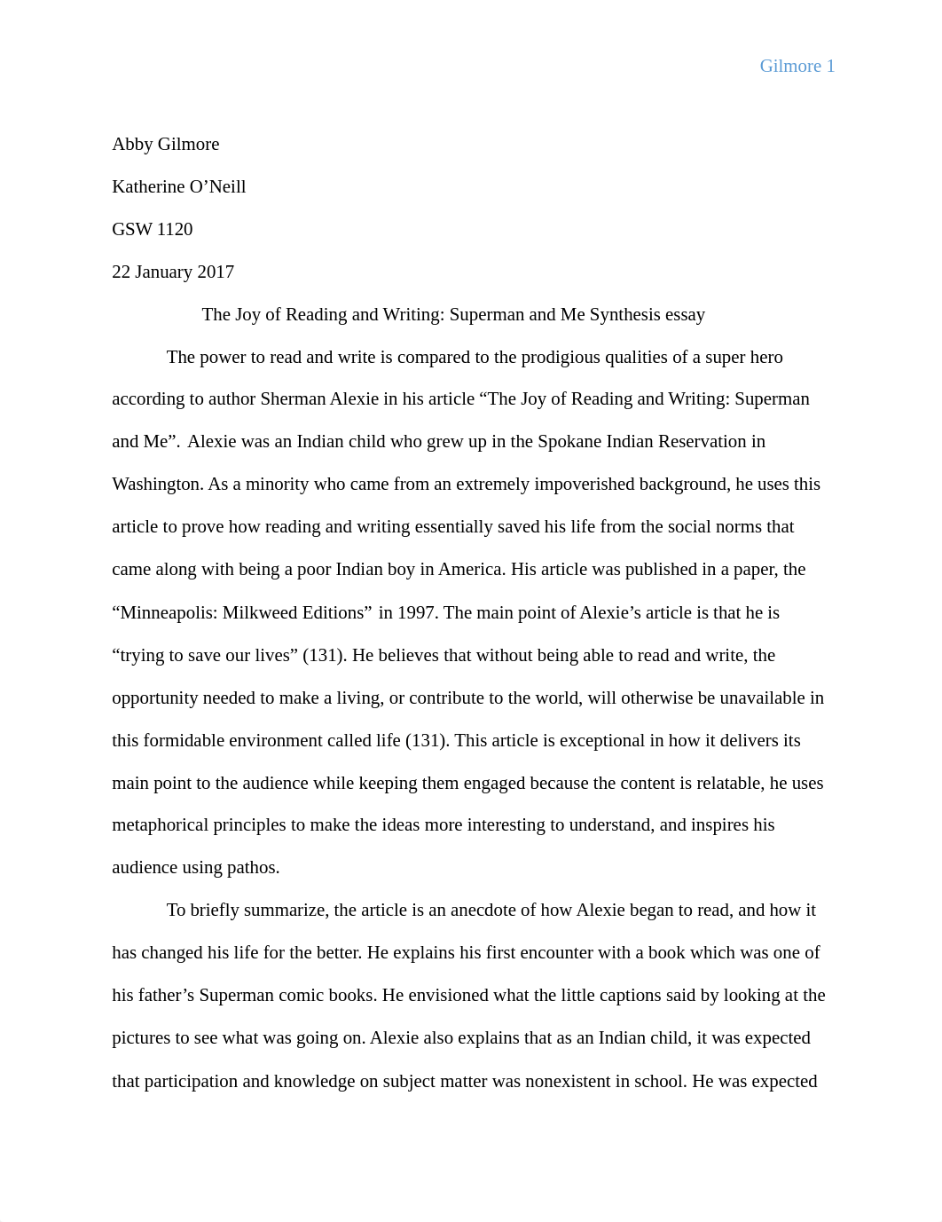 Essay One Crital reading GSW 1120.docx_dzfc4xlstho_page1