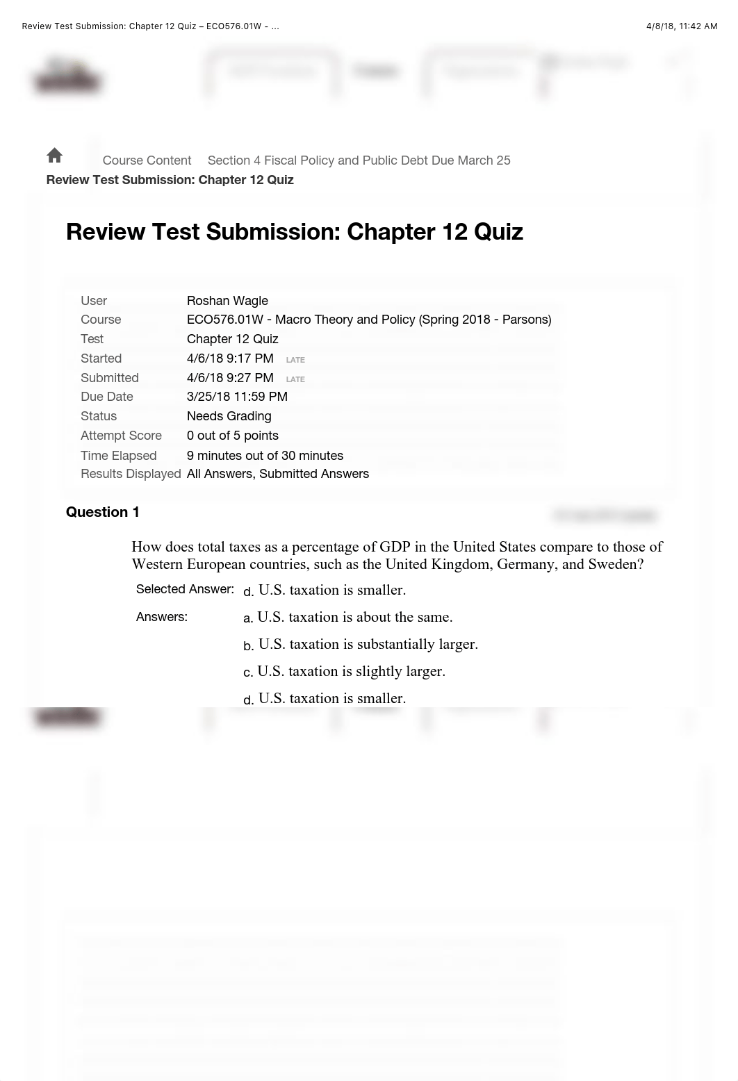 Review Test Submission: Chapter 12 Quiz - ECO576.01W - ....pdf_dzfejo7aahl_page1