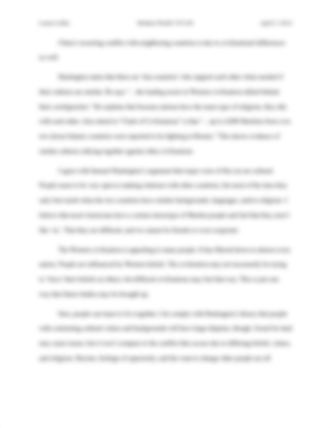 Essay on Huntington's Clash of the Civilizations_dzfrgdjypbz_page2