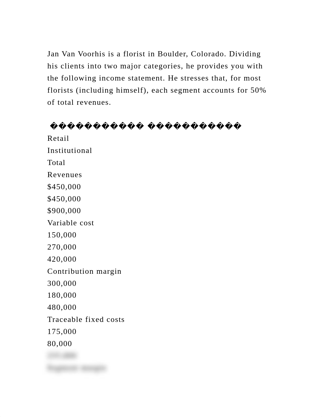 Jan Van Voorhis is a florist in Boulder, Colorado. Dividing his clie.docx_dzfrw5ww85j_page1