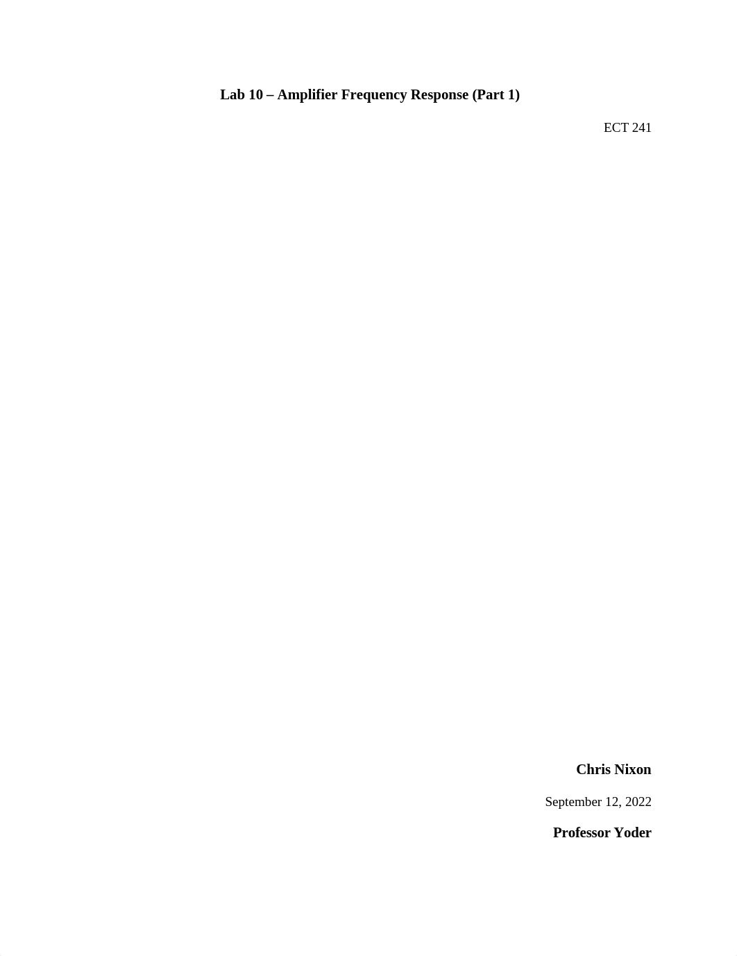 Amplifier Frequency Response - Laboratory Report 1.docx_dzg9glhnacd_page1