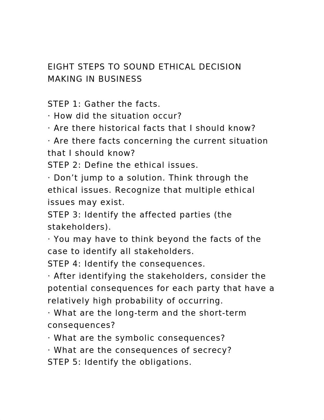 EIGHT STEPS TO SOUND ETHICAL DECISION MAKING IN BUSINESSSTEP 1.docx_dzgwl2856gx_page3