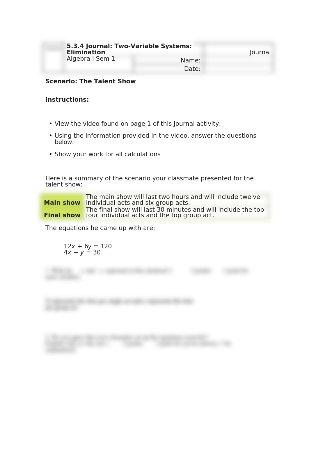 5.3.4 Journal - Two-Variable Systems_ Elimination (Journal).docx_dzhucwweqam_page1