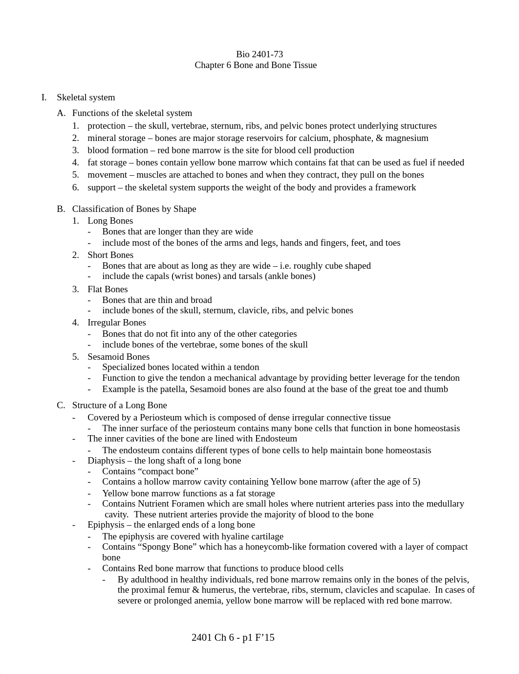 2401 AM Ch 6 Bones and Bone tissue.doc_dzhvj38ghbg_page1