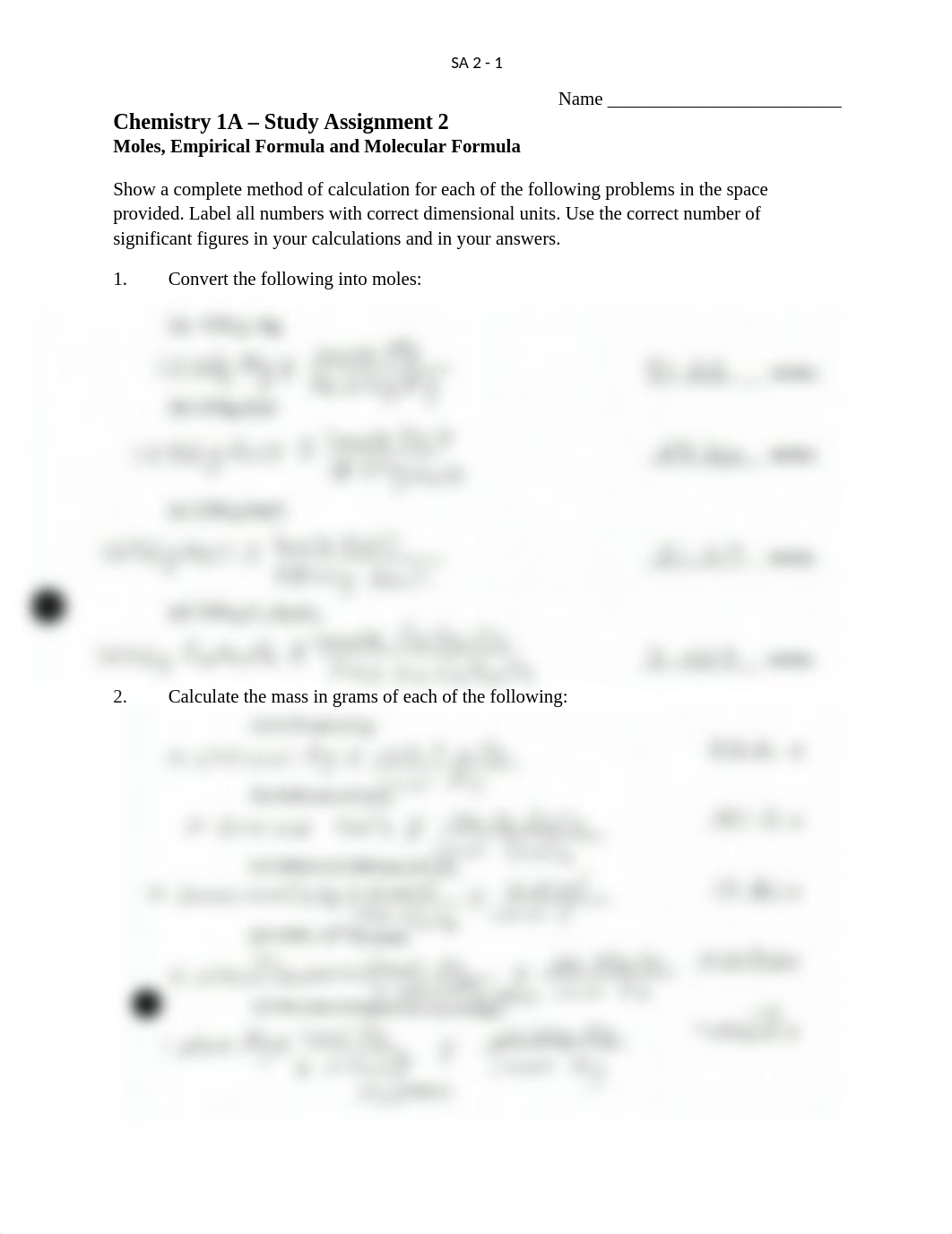 Chem 1A - SA 2 Key with new problems.docx_dzhwcgqebby_page1