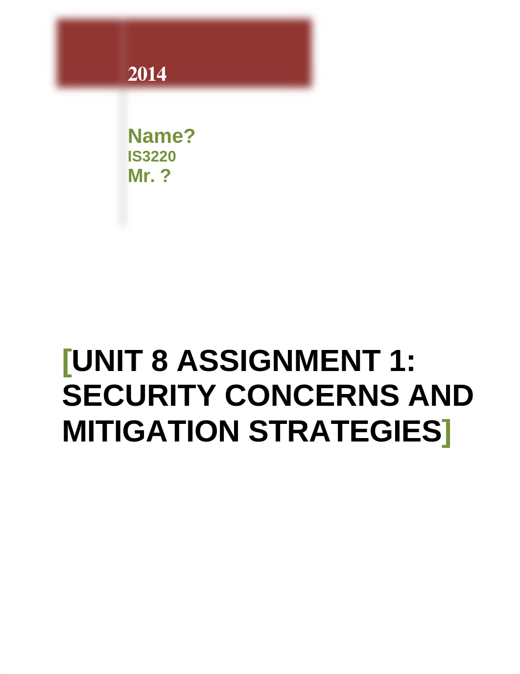 Unit 8 Assignment 1_Security Concerns and Mitigation Strategies_dzi1vp8gxja_page1