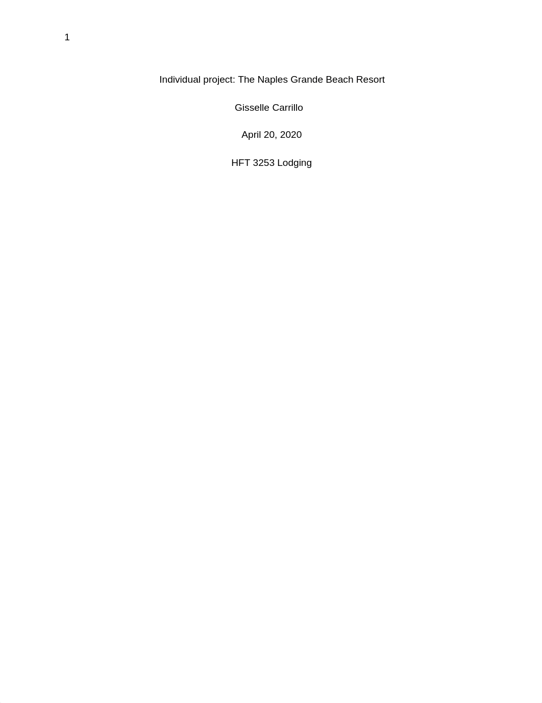 Individual project The Naples Grande Beach Resort Corrected.docx_dzi7sz3z42x_page1