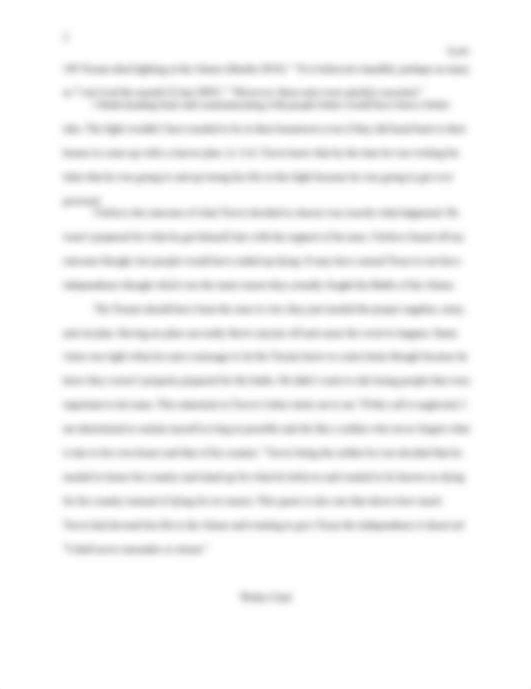 My Opinion On Lt. Col. Travis's Decision to Defend the Alamo.docx_dzie7hw9z3o_page2