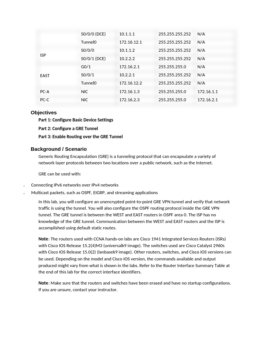 W2_ HOA Lab 3.4.2.6 - Configuring a Point-to-Point GRE VPN Tunnel.docx_dziqhkaaoq0_page2