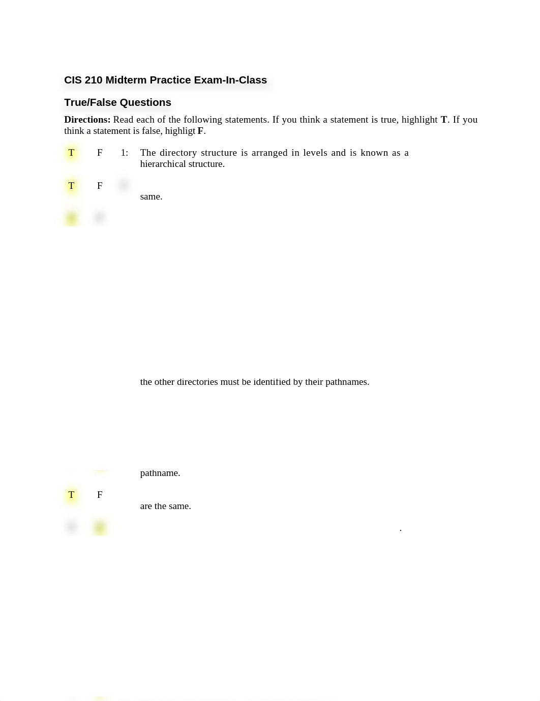 CIS 210 Midterm Practice ExamPart1_dzivermwuk9_page1